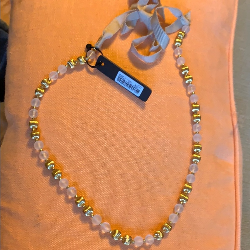 J.crew beaded ribbon necklace